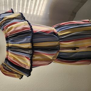 Striped Off-Shoulder Dress